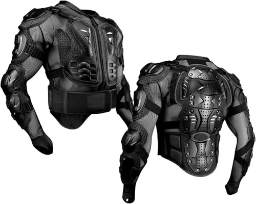 Adults Motorcycle Body Armour Chest Back Spine Protector Guard Vest, Motorcycle Body Armour Armor Chest Protector Back Protector Motocross, Motorbike Armour B,5XL