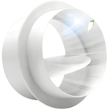 Connecteur de conduits avec obturateur de backraft pour ventilation d'extracteur Ventilation PVC Contrôle de flux d'air Contrôle de la salle de bain Salle de bain Valve de retour en salle blanc 125mm