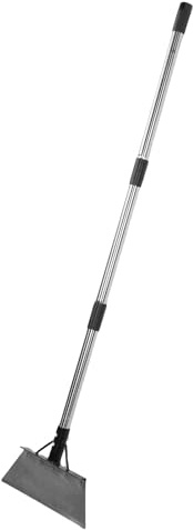 Fockety Pelle Plate de Jardin, Outil de désherbage, Pelle à Neige Robuste en Acier avec Manche Long réglable de 120 cm, grattoir à Sol Multifonction pour Creuser des tranchées