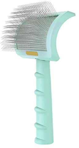 Spazzola per gatti, Spazzola per toelettatura per cani Pettine per di gatto extra lungo per toelettatura di animali domestici Rimuove il sottopelo lungo e sciolto (Verde)