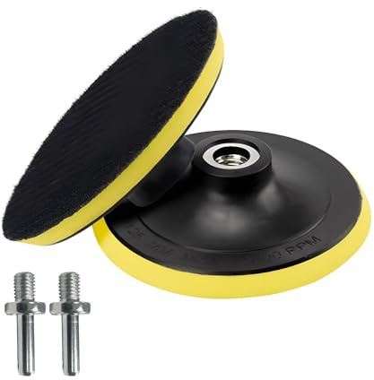 Set di 2 vassoi per levigatura, 125 mm, dischi abrasivi, Piastra di Levigatura Autoadesiva per Lucidatura, Compatibili con Trapani e Smerigliatrici Angolari