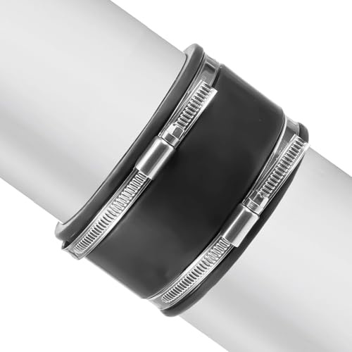 Manchon en Caoutchouc Flexible 125 mm Raccord Flexible en Caoutchouc | pour Ventilateur de Tuyau Manchon en Caoutchouc Flexible avec Colliers de Serrage en Acier Inoxydable