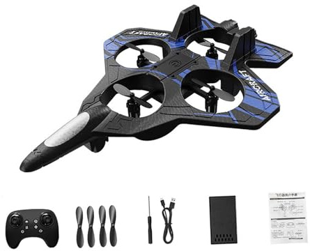 getuse Drone Quadricoptère RC 2,4 GHz avec Rotations 360° - Avion Télécommandé Réglable pour Débutants et Enfants- Bleu