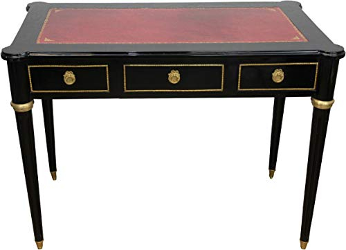 Casa Padrino Barock Schreibtisch Schwarz/Gold/Bordeaux Sekretär Luxus Möbel