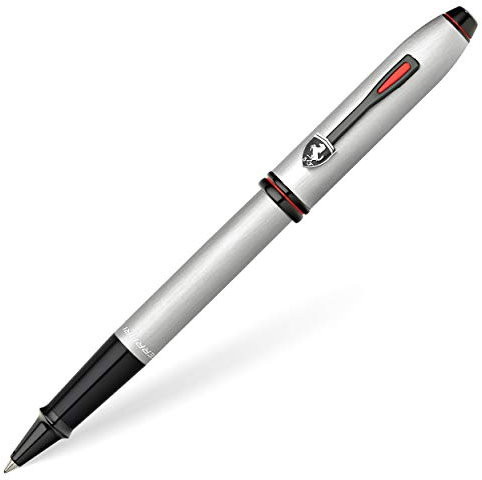 Cross Townsend Ferrari Rollerball (Strichstärke M, Schreibfarbe: schwarz, inkl. Premium Geschenkbox) Chrom / Aluminium Grau
