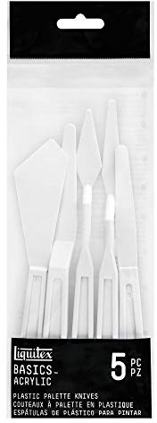 Liquitex Pittura Basics-Set di 5 coltelli in plastica, per Colori acrilici o ad Olio