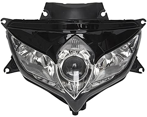 Motorcycle Headlight Headlamp Assembly Compatible for Suzuki GSXR600 GSXR750 2008 2009 2010 08-10 gsxr 600 gsxr 750 Motorbike Replacement Headlamp Assembly Lighting Lamp Clear