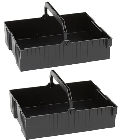 Bosch Sortimo L-BOXX Einhängeeinsatz 2er Set schwarz - Korb Einlage für Bosch Werkzeugkoffer LBOXX 238 und 374 | NUR FÜR DIE ALTE GENERATION - PASST NICHT ZUR NEUEN G4 SERIE