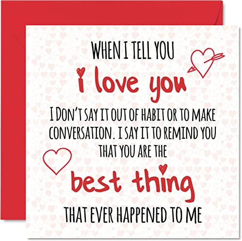 Stuff4 Süße Valentinstagskarte für Sie und Ihn I Love You You Are The Best | Geburtstagskarte für Freund, Freundin, Ehefrau oder Ehemann