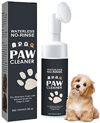 Pfotenreiniger FüR Hund Und Katze,KatzenfüßE Reinigen Mit SilikonbüRste,Tierhaar-ReinigungsbüRste, Haustier FußReinigungsschaum Wasserloses Haustier Shampoo Hautfreundliche Massagenadel
