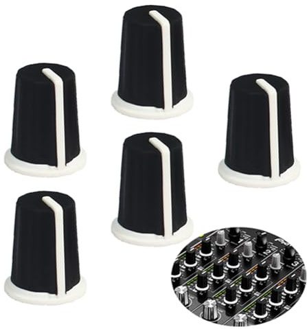 WXYINSPAS 5 Stück EQ Drehknopf Ersatz Equalizer Potentiometer Fader Knöpfe Push Rod Cap für DJ Controller Mixer Konsole Pioneer DJM700 750 800 850 900NEXUS 900SRT 900NXS2 2000 2000NEXUS DDJSZ (BKe)