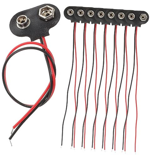 Artibetter 150 Pz 9V Connettore Della Batteria Morsetto Della Batteria 9V Connettore Della Clip Della Batteria Tipo T Collegamento Del Cavo Batteria Fibbia Connettori E Fili Cavi Della