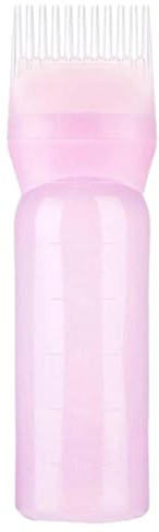 Flasche zum Auftragen von Haaröl – Kamm zum Färben der Haare | Flasche mit Kamm für Haarfärbung | Flasche mit Kamm für Haare | Flasche mit farbigem Kamm für Haare