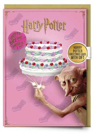 Harry Potter Dobby Greetings Card with Badge