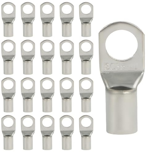 20 Ringkabelschuhe SC35-10, Verzinntes Kupfer, 35mm² M10 | Hohe Leitfähigkeit für Batterien | Wechselrichter, Motorräder, Autos und Elektroinstallationen