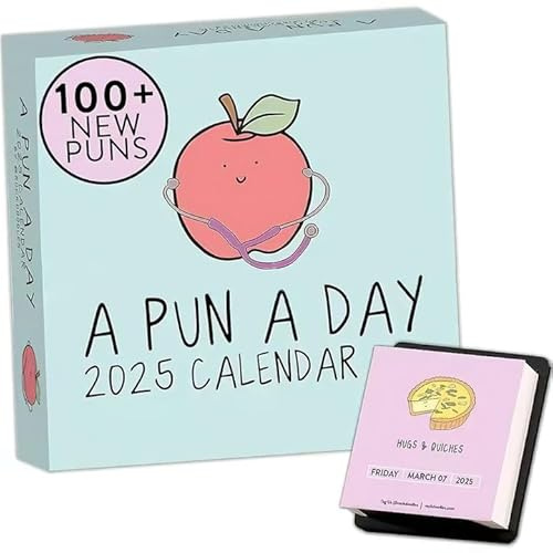 2025 Punny Daily Desk Calendar, Desk Calendar 2025 Funny, Pun Calendar 2025, Tear Off Calendar 2025, Daily Calendar 2025 Tear Off, Daily Puns Calendar for Office Home School