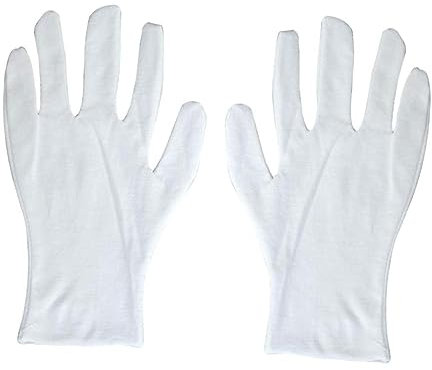 PAMINGONO 6paare Baumwollhandschuhe Weiß Lang Hochelastische Weiße Handschuhe Aus Baumwolle Für Industrie Fabrik Und Elektronik Um Hände Zu Schützen