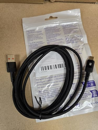 Fast Charging 120W 7a USB Type A to USB Type C Cable 2 Meters Premium Nylon Braided Data Transfer at 480 Mbps Smart Chip - Compatible with PS5 Android Mobile Phone and PCs