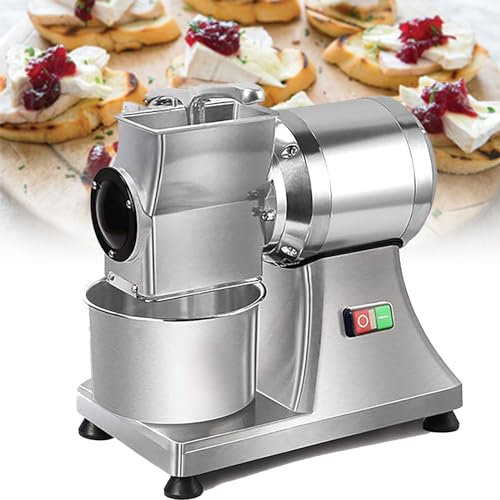 XCSCUK Rallador de Queso eléctrico Comercial, trituradora de Queso rotativa, máquina ralladora eléctrica, para Queso, Mantequilla, Migas de Salvado de Pan