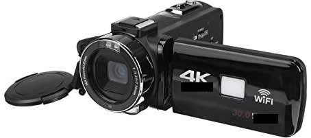 OUTFYT 30MP 4K HD videocámara Profesional Vlog cámara de vídeo visión Nocturna Pantalla táctil 18X Zoom Digital cámara con Lente de micrófono,PortáTil Multifuncional(Camcorder)