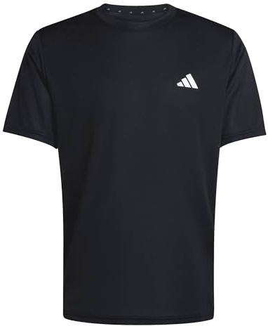 adidas Herren Workout Essentials Base 3-Stripes Shirt, Black/White, S