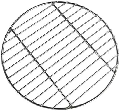 NIDONE Runt grillnät, 25 cm rostfritt stål grill runt grillgaller återanvändbart grillnät matta trådrät ställ för utomhus camping picknick, BBQ nät rostfritt stål
