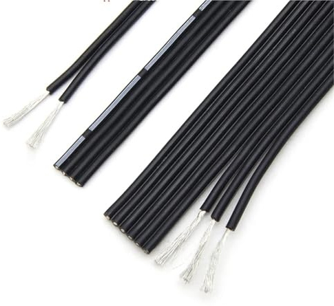 YTNGTT 5M Silicone Parallel Wire Copper Cable - 30 28 26 24 22 20AWG Multi-core 2P 3P 4P 5P 6P 8P 10P - Stranded Copper Wire(3Px28AWG)