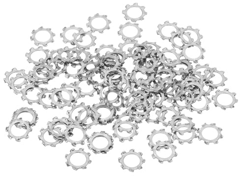 QUARKZMAN 100 Pcs Rondelles Frein Externe En Acier Inoxydable 304, Rondelles Frein astre M6 Pour Vis Boulon Equipement Mecanique Fixations, Argent