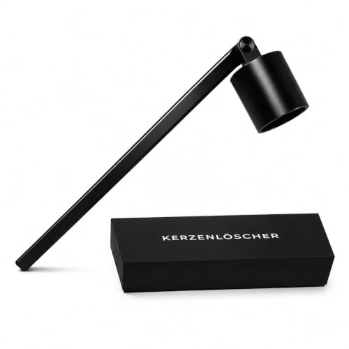 Generisch Premium Kerzenlöscher Schwarz aus Edelstahl mit Geschenkbox – 1 Stück – Rauchfreies Löschen von Kerzen – Elegantes Kerzenzubehör