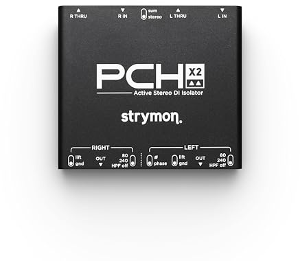 Strymon PCH X2 Stereo Active DI Direct Box for Guitar, Pedalboards, Synth, Keyboard, Dual-Channel Phantom-Powered, with Sum, Phase and HPF, Transformer-Isolated