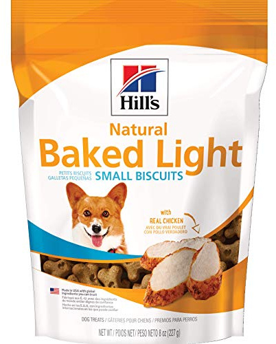 Hill's Natural Baked Light Biscuit Treats for Small Dogs, Chicken, 8 oz. Bag