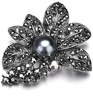 Broche flocon de neige en strass pour femme, 4 cm x 4 cm, Alliage, strass