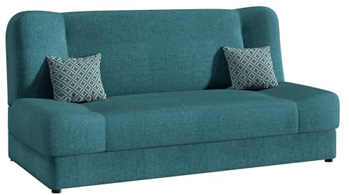 Mirjan24 Schlafsofa Jonas, Sofa mit Bettkasten und Schlaffunktion, Bettsofa, Dauerschläfer-Sofa, Schlafcouch, Materialmix, Couch vom Hersteller, Wohnlandschaft (Drago 134 + Drago 134 + Evo 30)