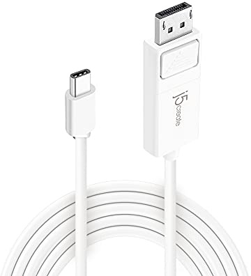 j5create Câble USB Type-C vers DP Display Port 4K @ 144Hz 120 cm [Compatible Thunderbolt 3] pour gaming, MacBook Pro, MacBook Air, iPad Pro 2021/2020, XPS (JCA141)