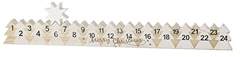 Calendrier de l'Avent décoratif en bois - Compte à rebours en forme d'étoile - Règle de l'Avent - Décoration - Cadeau souvenir de l'avent