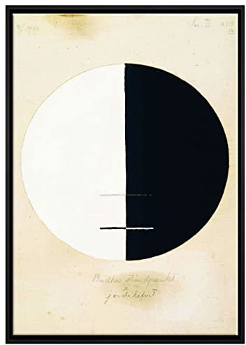 Pixxprint Hilma af Klint - Buddha's Standpunkt im irdischen Leben Leinwandbild 80x60 cm im Bilderahmen, Wandbild, Schattenfugenrahmen, Kein Poster