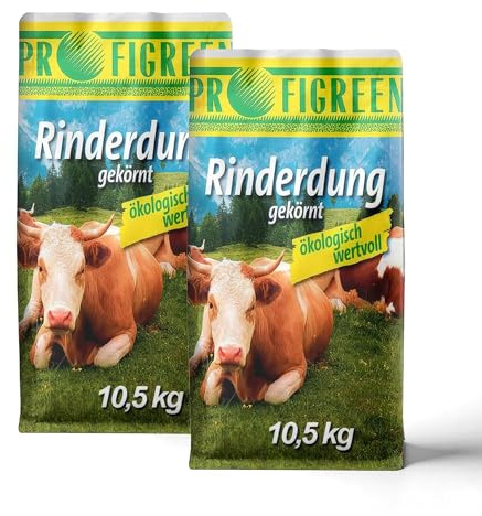 Blumixx Rinderdung Pellets 21 kg (2×10,5 kg) – Organischer Naturdünger für Garten, Rasen & Beete – Ideal als Rosendünger & Startdünger – Langzeitwirkung, natürliche Nährstoffversorgung