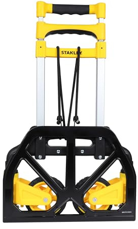 Stanley SXWTD-FT516 Folding Sack Truck Max. 60 kg Lightweight Aluminium 40 x 41 x 100 cm Black/Yellow