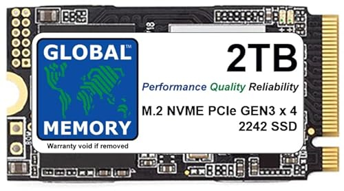 GLOBAL MEMORY Disque SSD SSD M.2 2242 PCIe Gen3 x4 NVMe pour ordinateurs portables/PC de bureau/serveurs/stations de travail/cartes mères 2 To