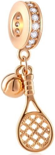 Sport Thema Charms passen Europäisch Armband, 925 Sterling Silber Badminton Tennis Fußball Charm Rollschuhe Schuh Lacrosse, Ski Sticks und Skier Anhänger Perlen, Geschenke für Bruder/Schwester/Freunde