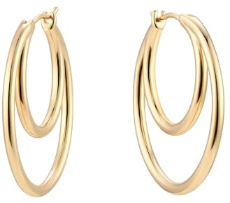 Jenosy Ohrringe Damen Zarte Gold Ohrringe Mädchen Modische Leichte Ohrringe Creolen Chunky Knorpel Huggie Ohrringe Hypoallergene Ohrringe 18K Vergoldet Damen Modeschmuck für Frauen und Mädchen