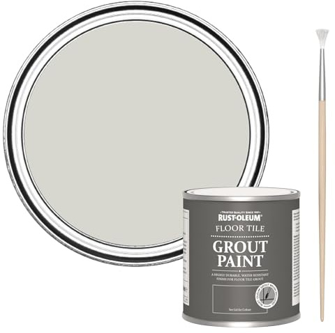 Rust-Oleum Ultra-Durable Grey Floor Tile Grout Paint - Bare Birch 250ml