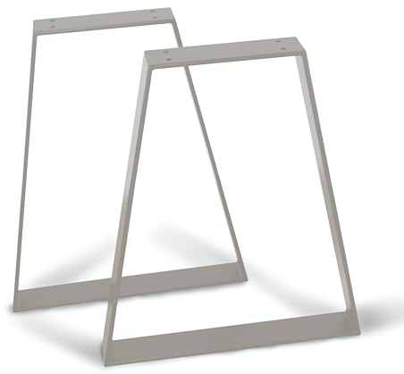 ModernLOFTart Tischbeine Metall Tischkufen 2 Stück - Tischgestell Metall aus 1cm Dickem Flachstahl Gefertigt - Tischfüße für Esstisch, Schreibtischbeine, Konferenztisch Füße