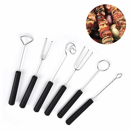 Kalsfisuia Dipping Fork Set Chocolate Dipping Tool Stainless Steel Fondue Forks Cheese Fondue Forks DIY Baking Supplies for Handmade Chocolates Fondue Cheese 6 Pcs