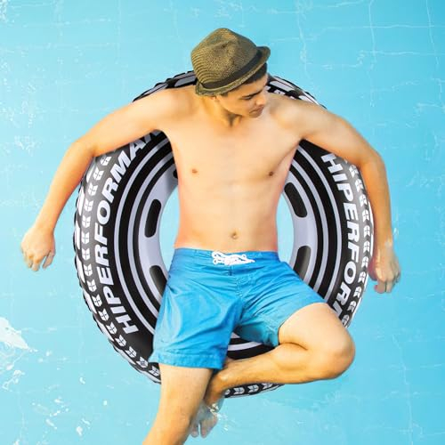 Ciambella Salvagente Gonfiabile, ZoneYan Pneumatico Gonfiabile da Nuoto 88cm, Anello di Nuoto Gonfiabile Galleggiante Adulti, Anello da Nuoto per Bambini e Adulti