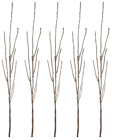 5 Pezzi 66 Cm Rami Secchi Realistici Rami Secchi Artificiali Rami Finti per Vasi Ramo di Albero Artificiale Rami di Corallo in Schiuma Marrone Filo di Ferro Pieghevole Decora Fiori Artificiali per(#1)
