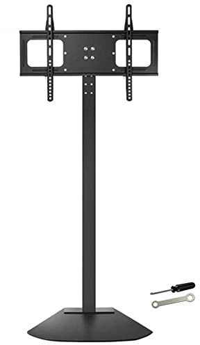 DRFGNF Supporto da Pavimento per TV Nero con Design salvaspazio, per la Maggior Parte dei televisori LCD LED OLED al Plasma a Schermo Piatto o Curvo da 32-80, Altezza Regolabile e Gestione dei c