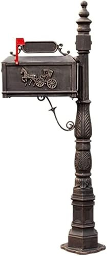 LXTIN Mailbox Floor-standing Retro Postbox Large-capacity Mailbox Posts Christmas Decoration For Family Home School Drop Box Home Decoration (Color : B)