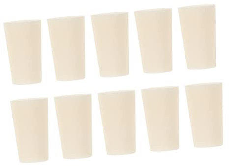 SOLUSTRE Robuste Leichte Silikonstopfen Für Reagenzgläser 17–22 Mm Für Die Laborarbeit Und Forschung 10 Stück