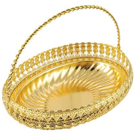 Fenteer Frutero de Metal para encimera de Cocina Frutero Dorado Cesta de Almacenamiento de para bocadillos